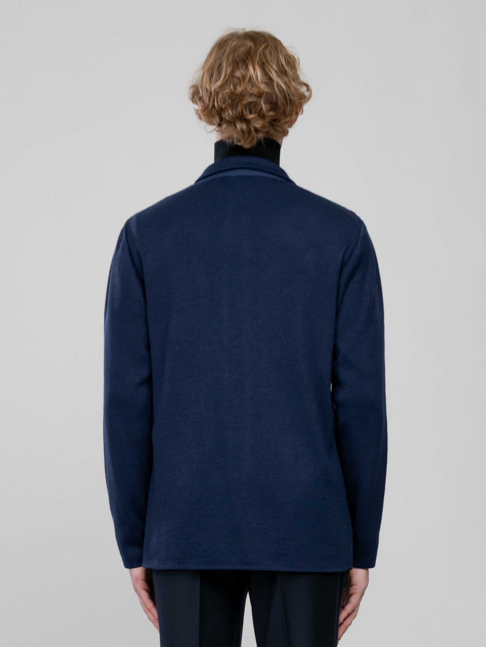 Giacca maglia monopetto jersey stretch 44 / BLU