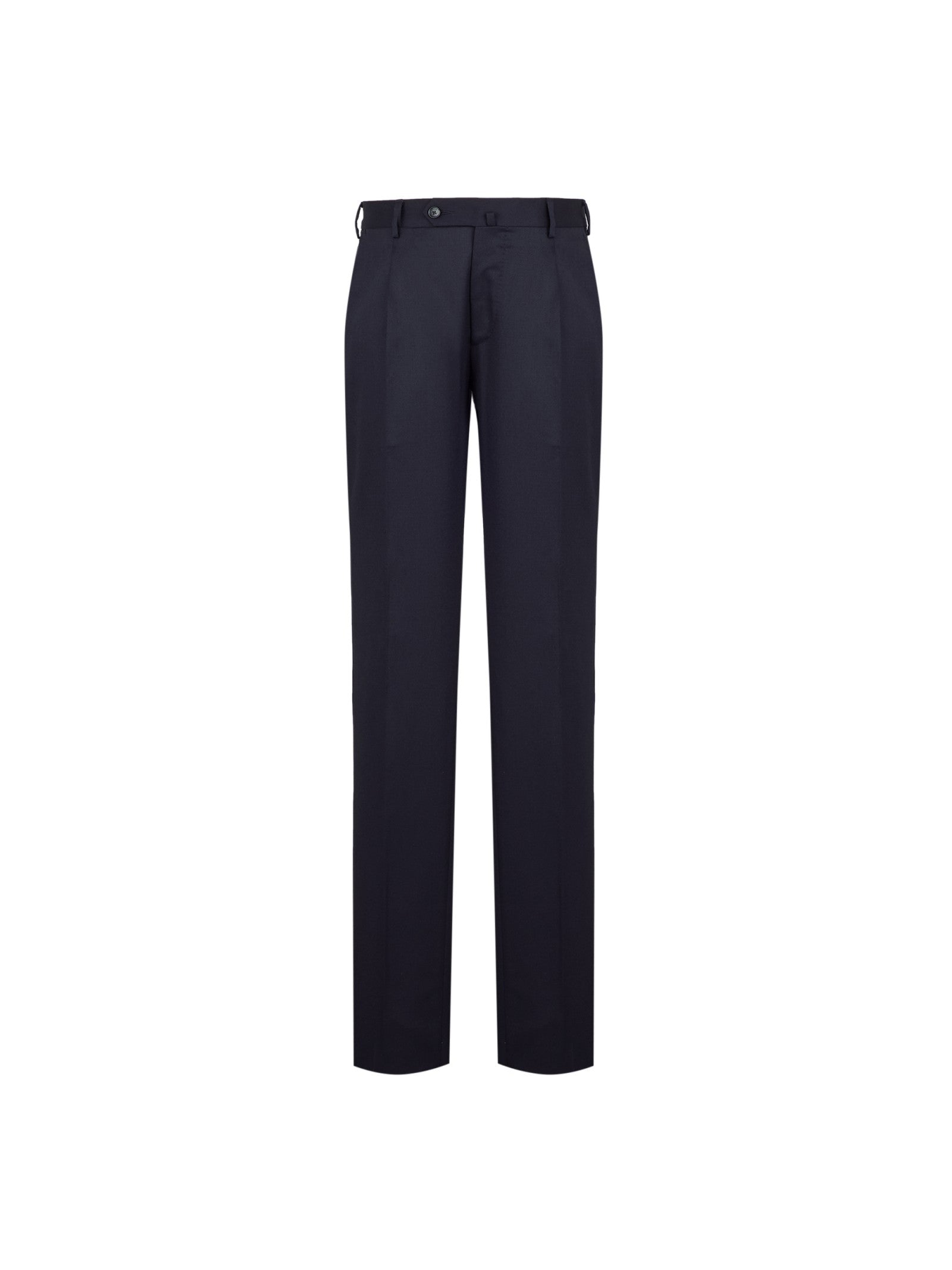 Pantalone pinces saglia di lana stretch 44 / BLU