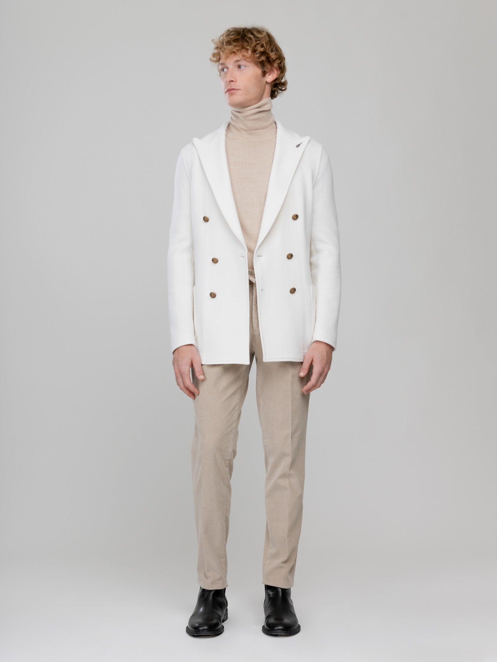 Pantalone jogging velluto stretch 'tinto capo' 44 / BEIGE