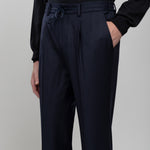 Pantalone jogging flanella in lana stretch 44 / BLU