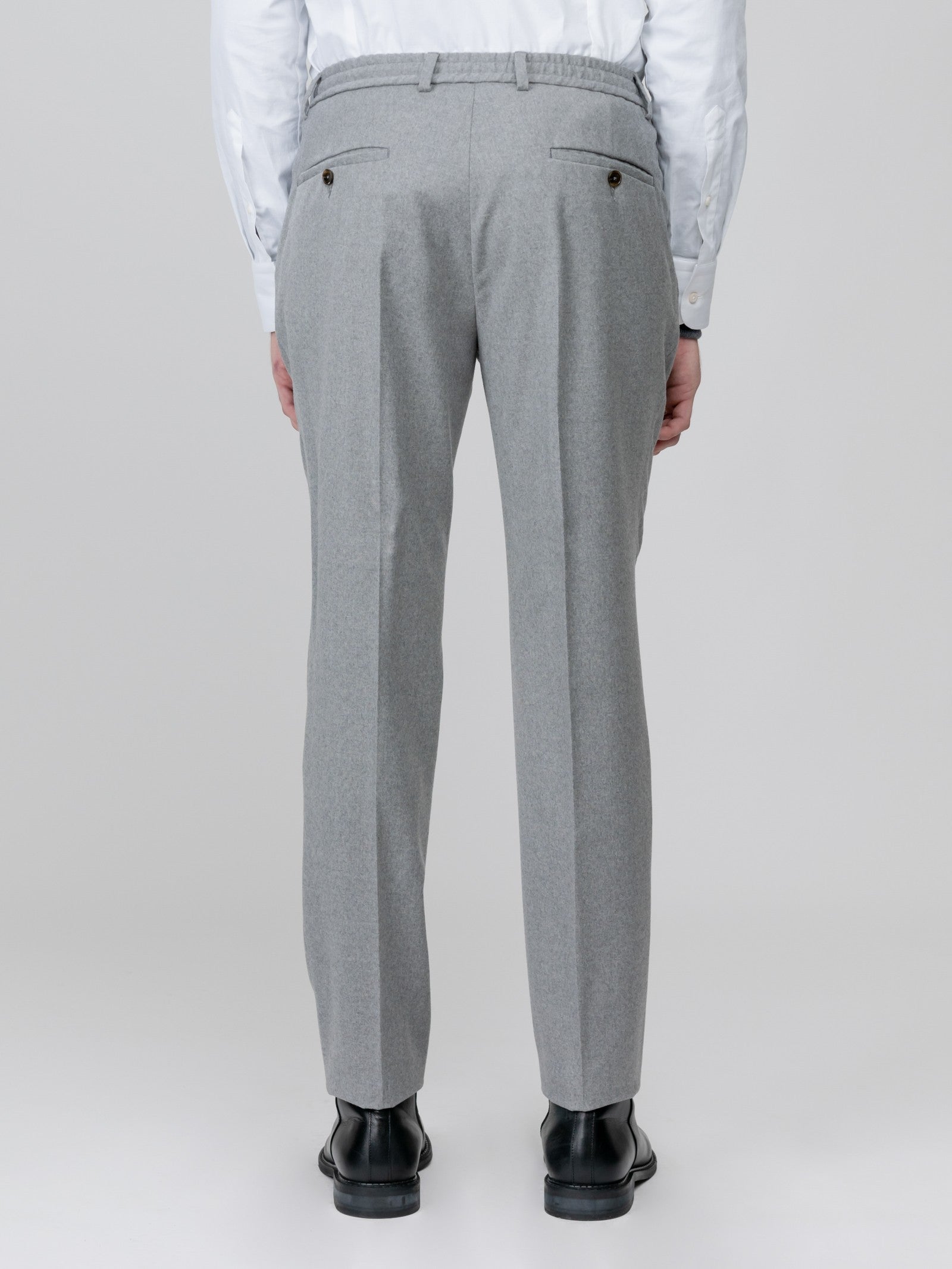 Pantalone jogging flanella in lana stretch 44 / GRIGIO