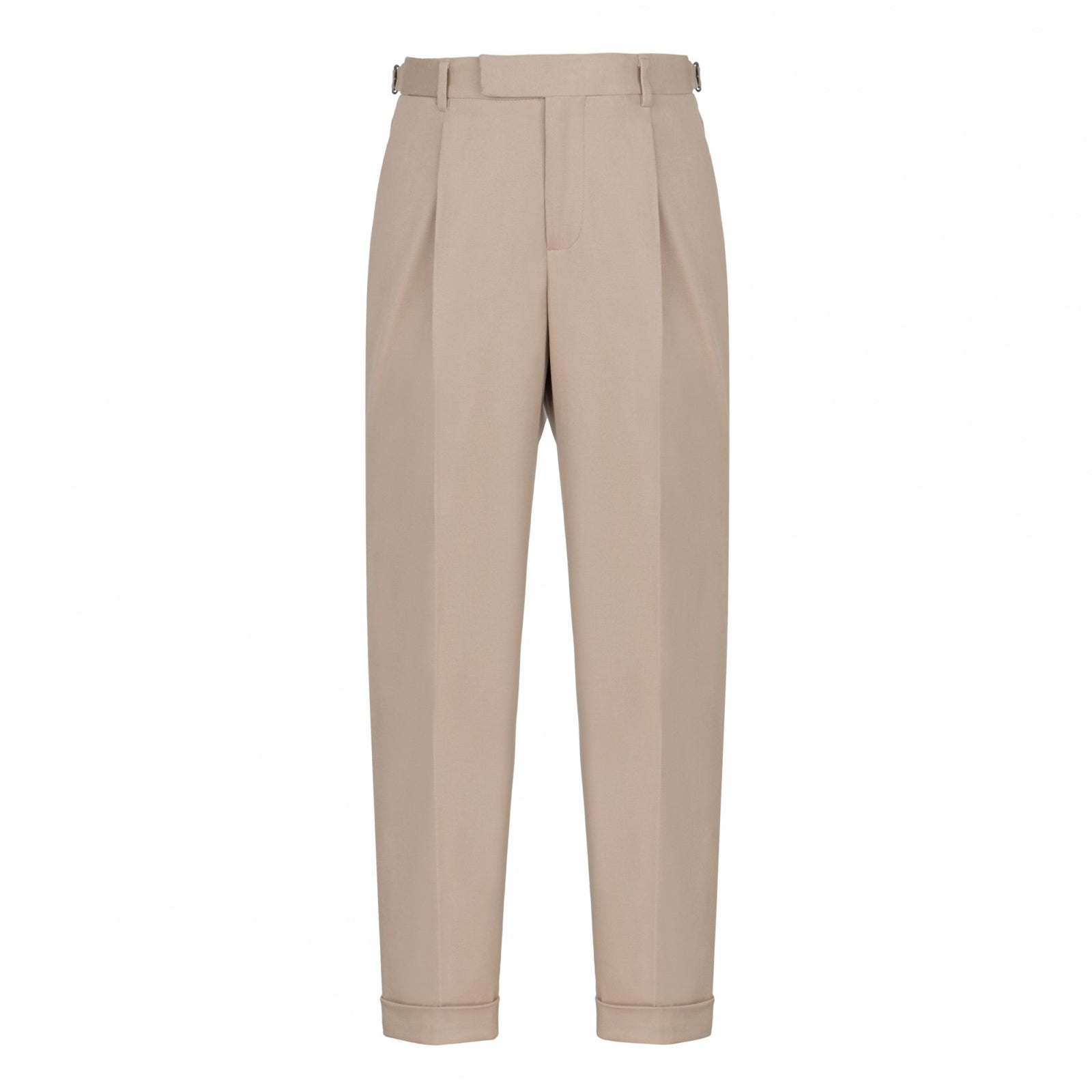 Pantalone baggy gabardina di cotone stretch 44 / BEIGE