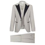 Abito con gilet tela misto lana 44 / BEIGE