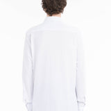 Camicia regular piquet di jersey in cotone 38 / BIANCO