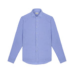 Camicia regular piquet di jersey in cotone 38 / AZZURRO