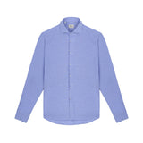 Camicia regular piquet di jersey in cotone 38 / AZZURRO