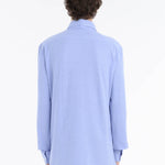 Camicia regular piquet di jersey in cotone 38 / AZZURRO