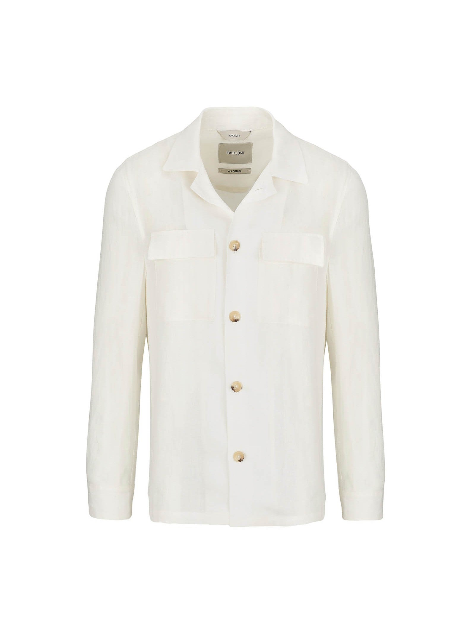 Overshirt lino delavè 44 / BIANCO