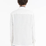 Overshirt lino delavè 44 / BIANCO