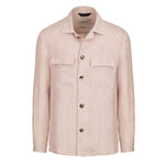 Overshirt lino delavè 44 / ROSA