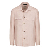 Overshirt lino delavè 44 / ROSA