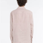 Overshirt lino delavè 44 / ROSA