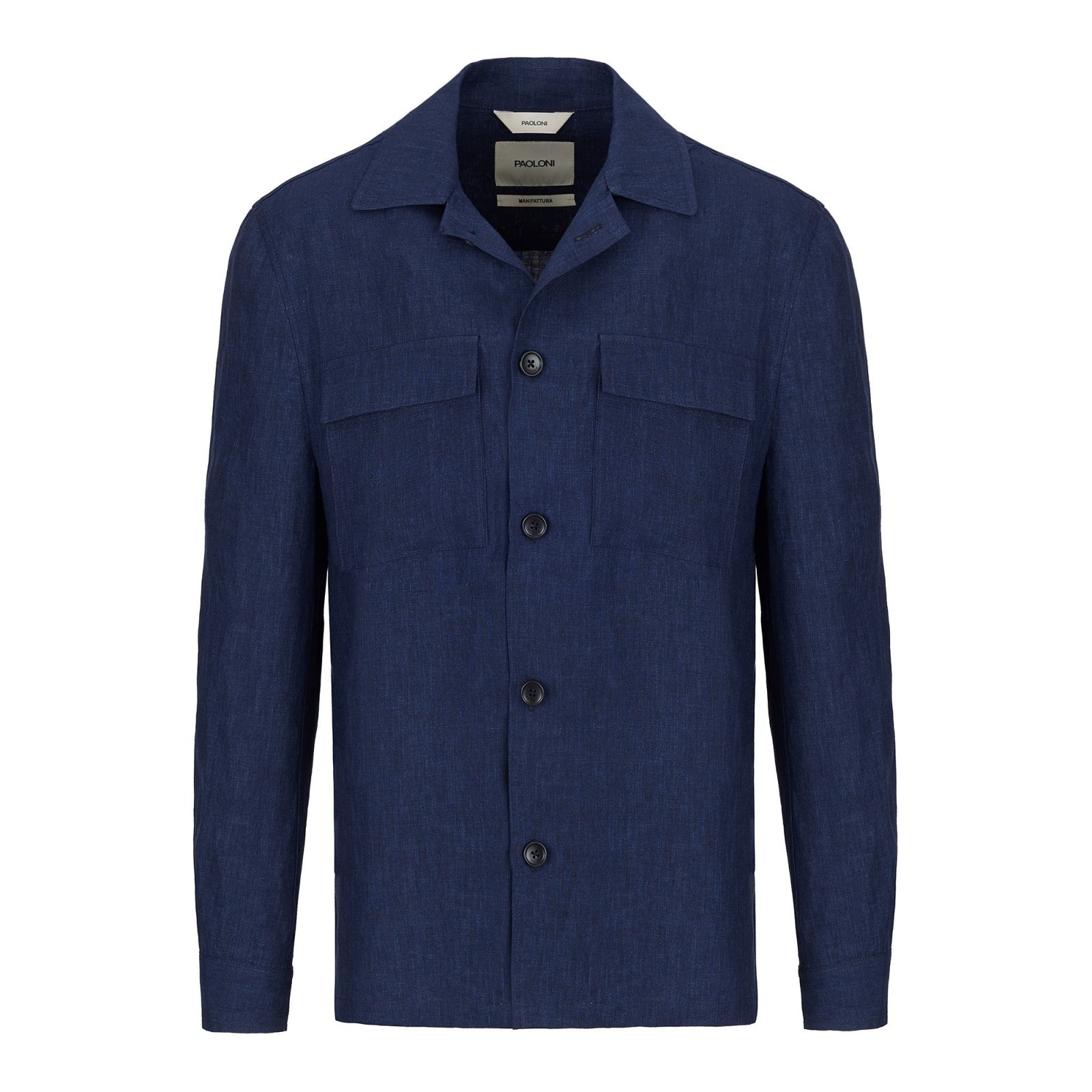 Overshirt lino delavè 44 / BLU