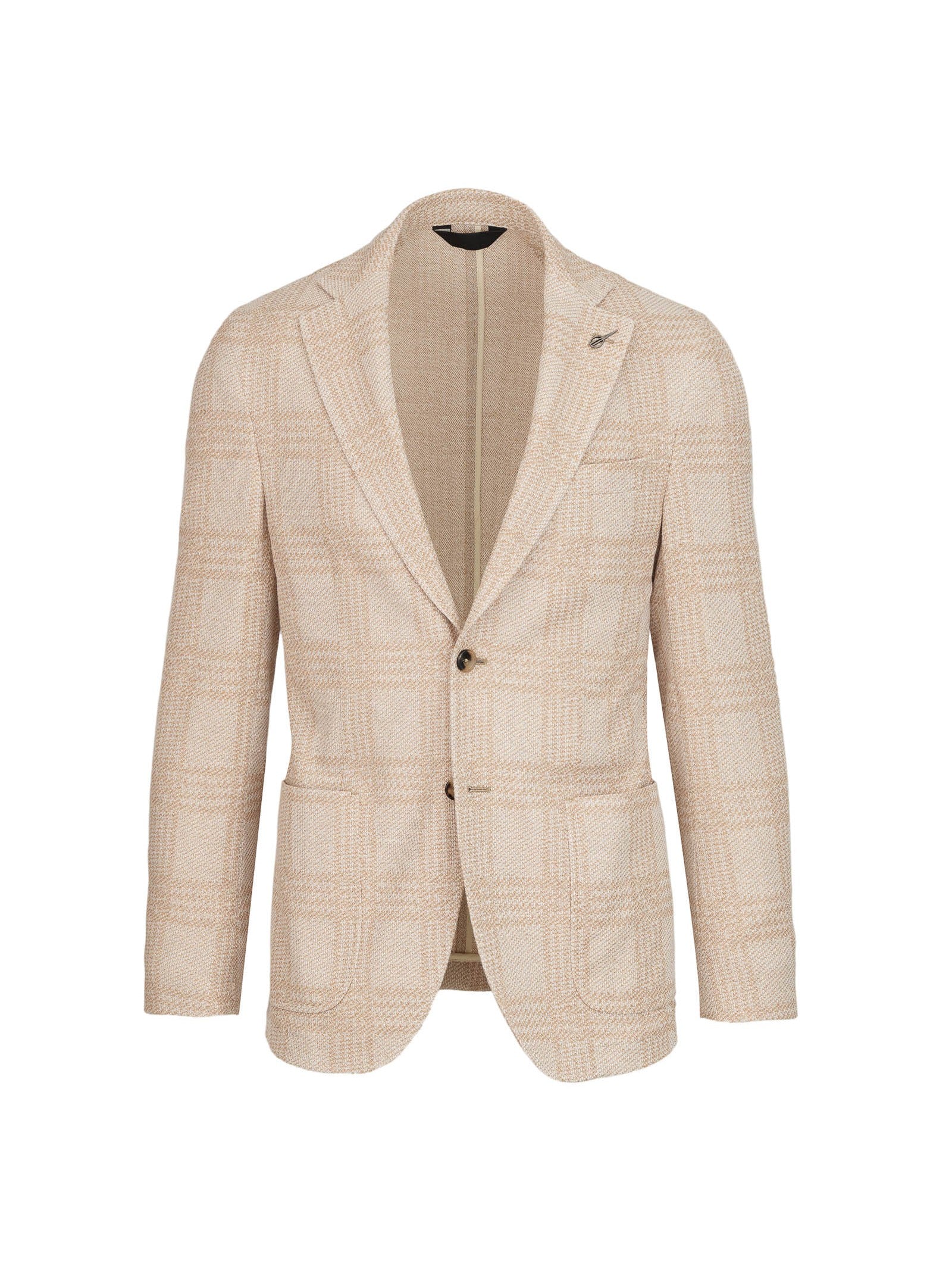 Giacca slim jersey moulinè check 44 / BEIGE