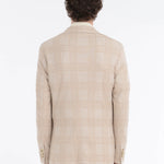 Giacca slim jersey moulinè check 44 / BEIGE