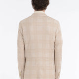 Giacca slim jersey moulinè check 44 / BEIGE