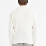 Overshirt in maglia misto cotone 44 / BIANCO