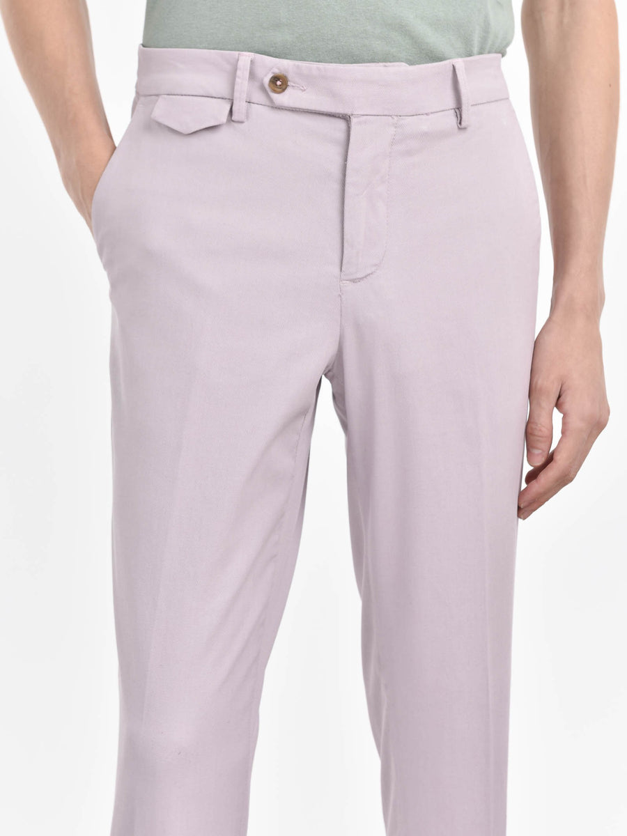 Pantalone slim misto cotone stretch 44 / ROSA