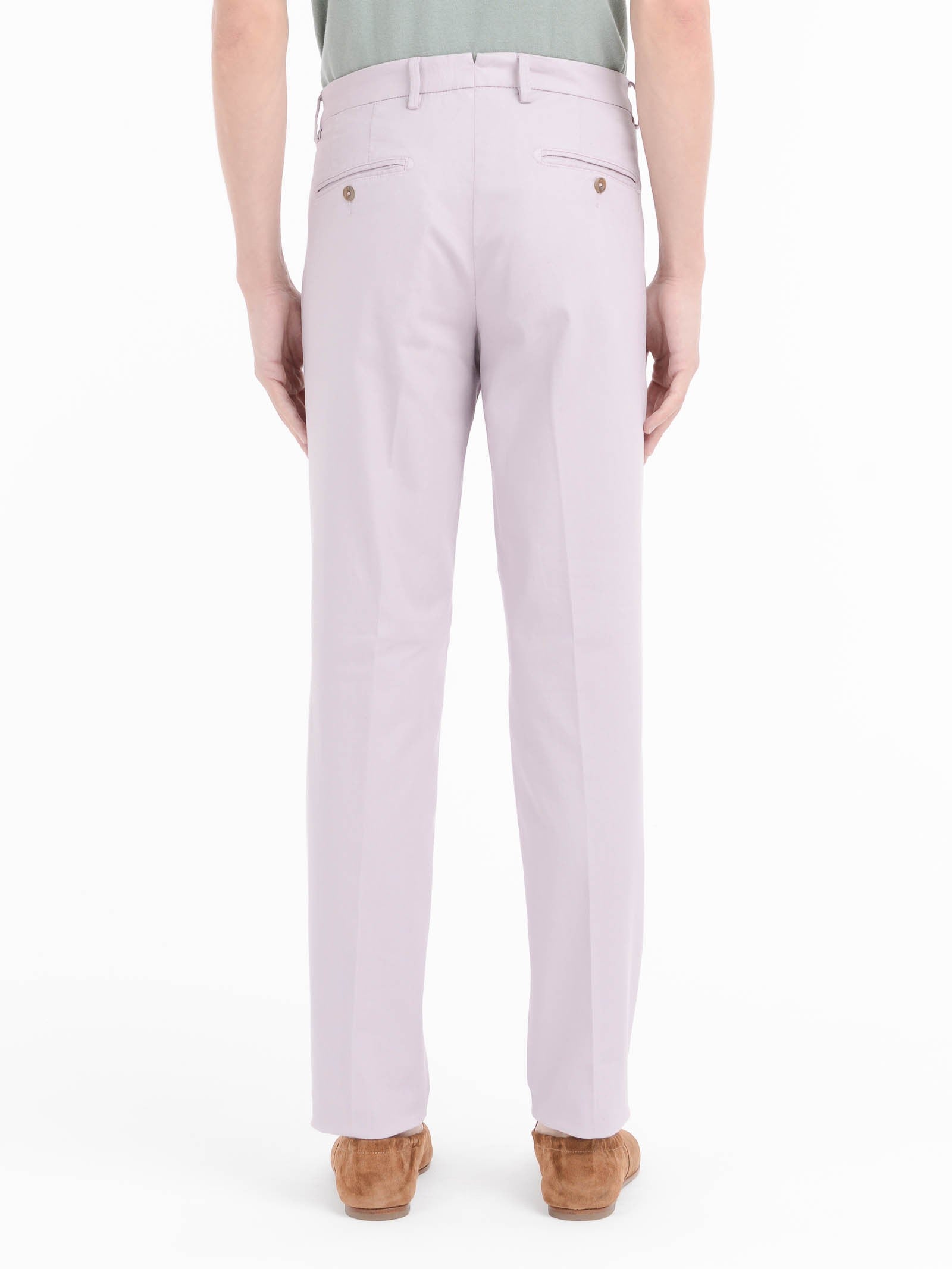 Pantalone slim misto cotone stretch 44 / ROSA