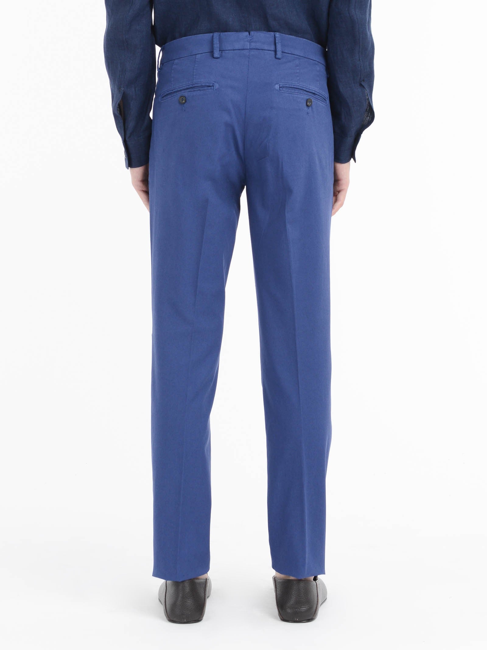 Pantalone slim misto cotone stretch 44 / BLU