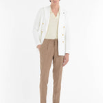 Pantalone jogging gabardina misto cotone 44 / BEIGE