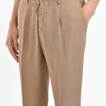 Pantalone jogging gabardina misto cotone 44 / BEIGE