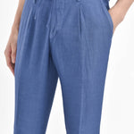 Pantalone jogging gabardina misto cotone 44 / BLU