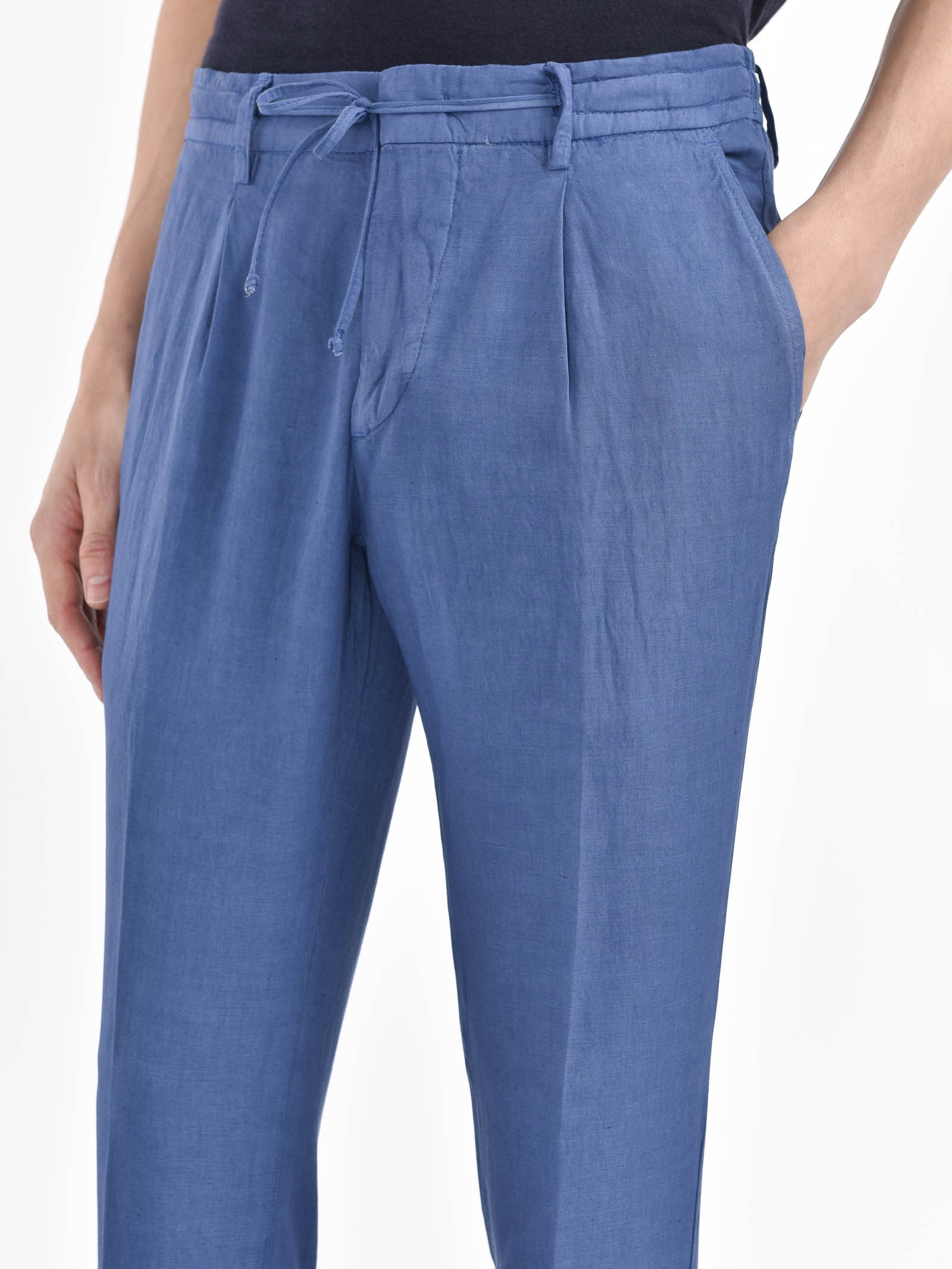 Pantalone jogging gabardina misto cotone 44 / BLU