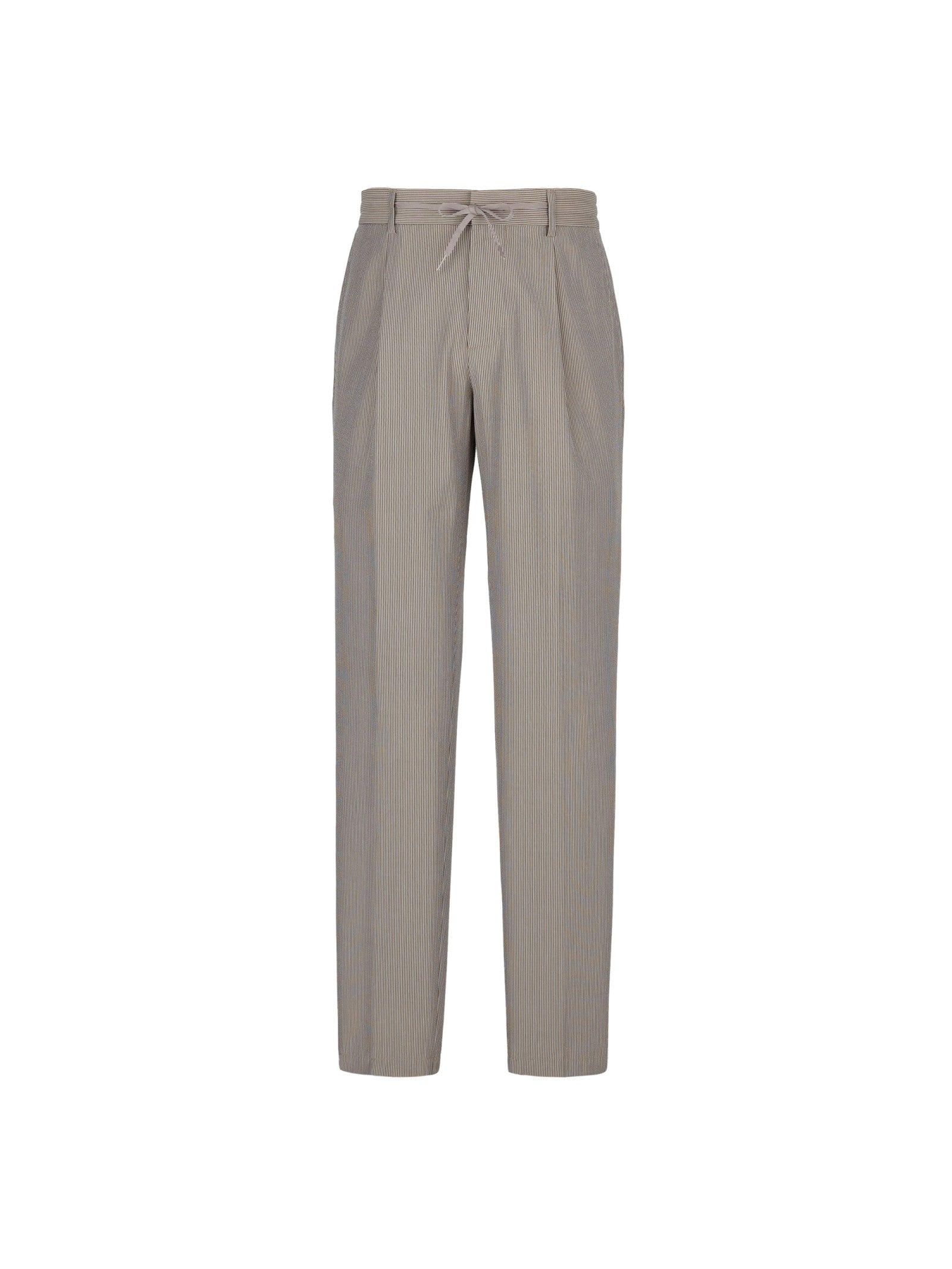 Pantalone jogging seersucker gessato 44 / MARRONE