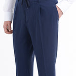 Pantalone jogging seersucker gessato 44 / BLU