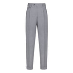 Pantalone doppia pinces tela di lana stretch 44 / GRIGIO