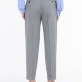 Pantalone doppia pinces tela di lana stretch 44 / GRIGIO