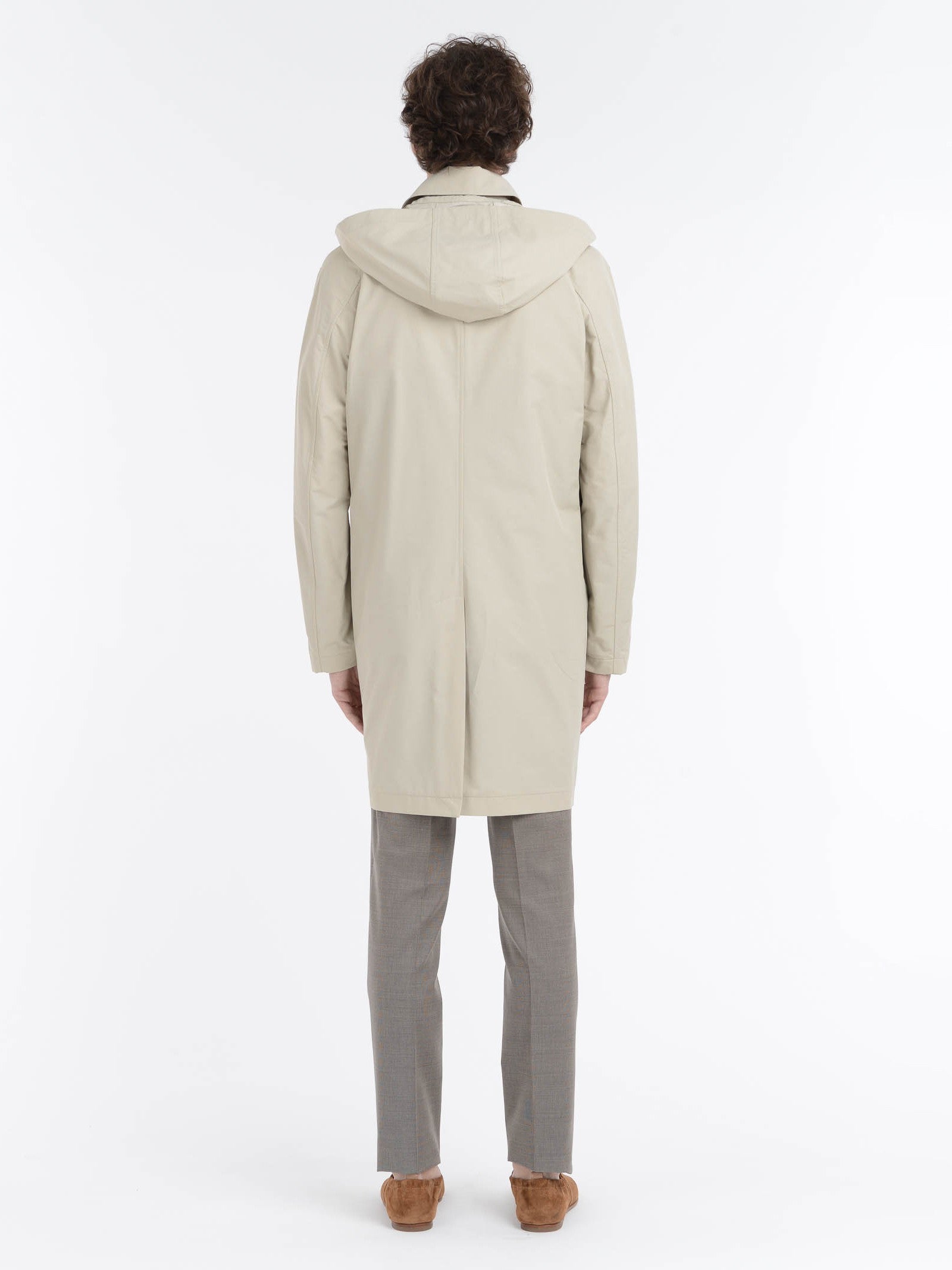 Trench sfoderato gabardina tecnica misto cotone 44 / BEIGE