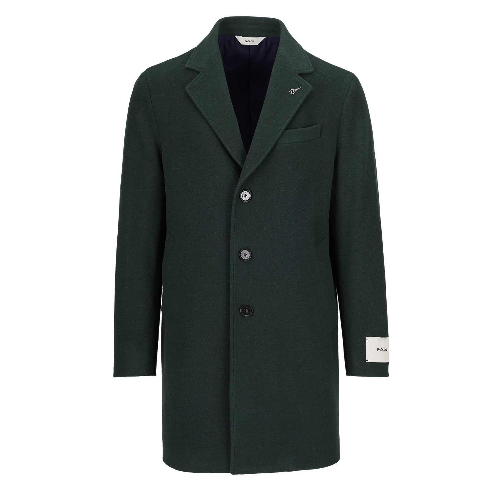 Cappotto panno velour misto lana 44 / VERDE