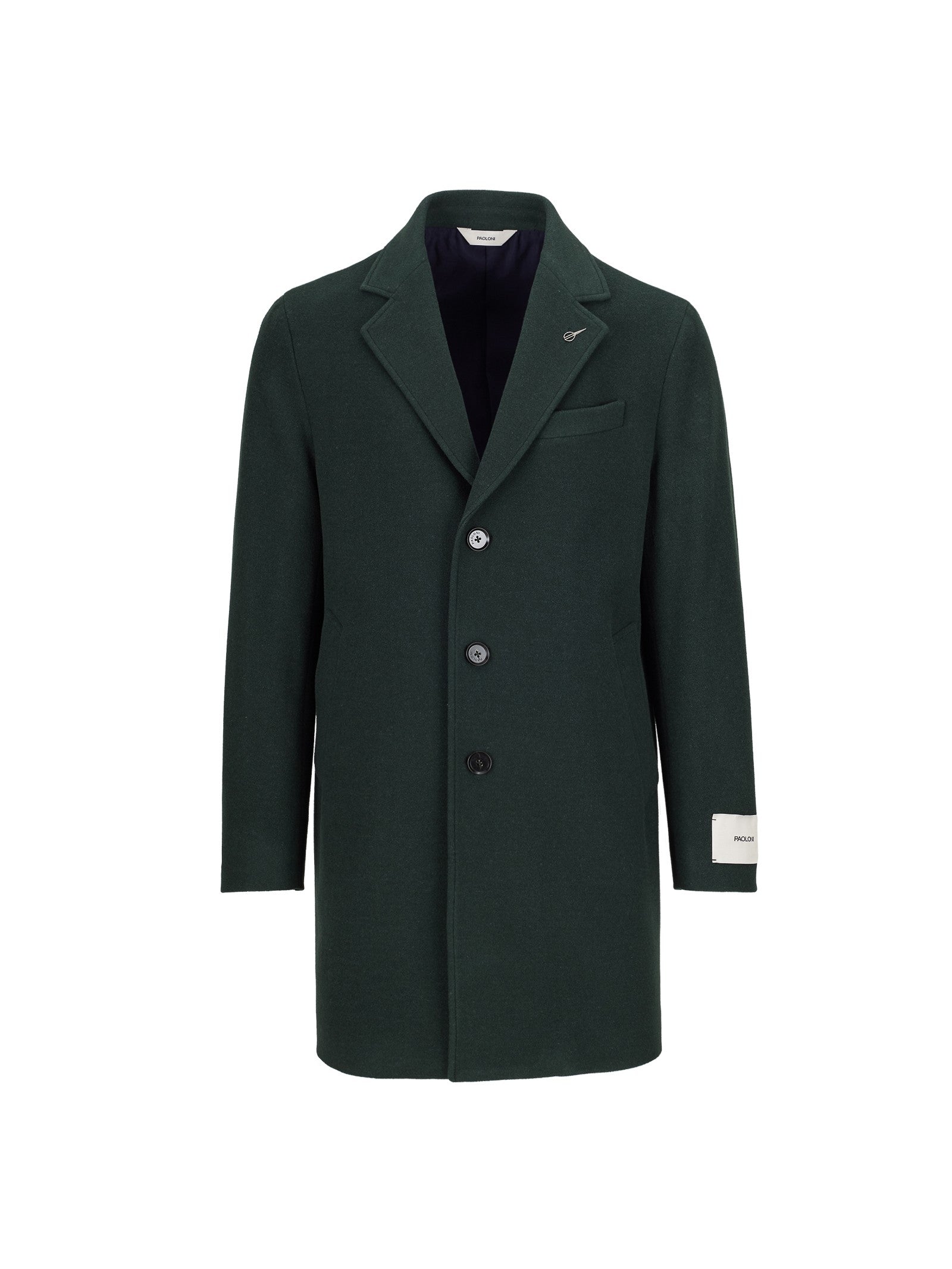 Cappotto panno velour misto lana 44 / VERDE