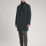 Cappotto panno velour misto lana 44 / VERDE