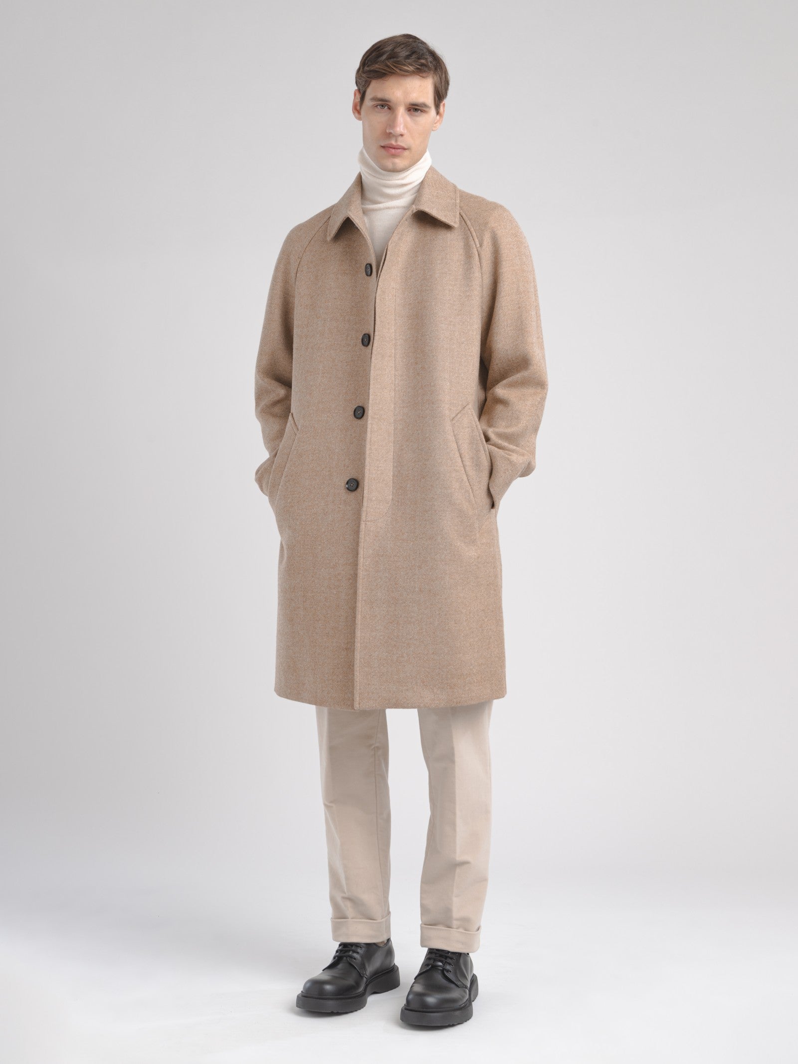 Cappotto resca in pura lana 44 / BEIGE