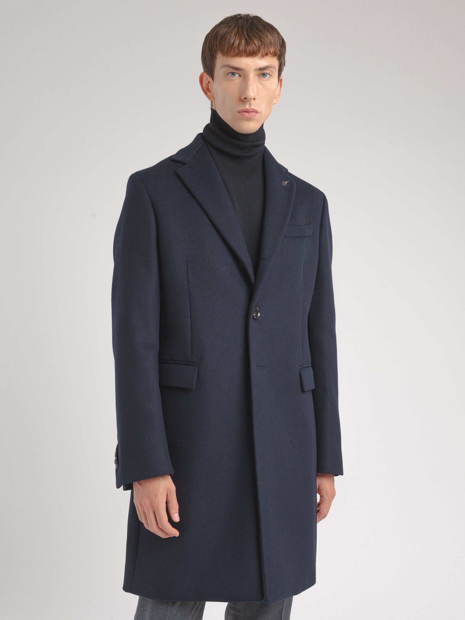 Cappotto panno misto lana 44 / BLU