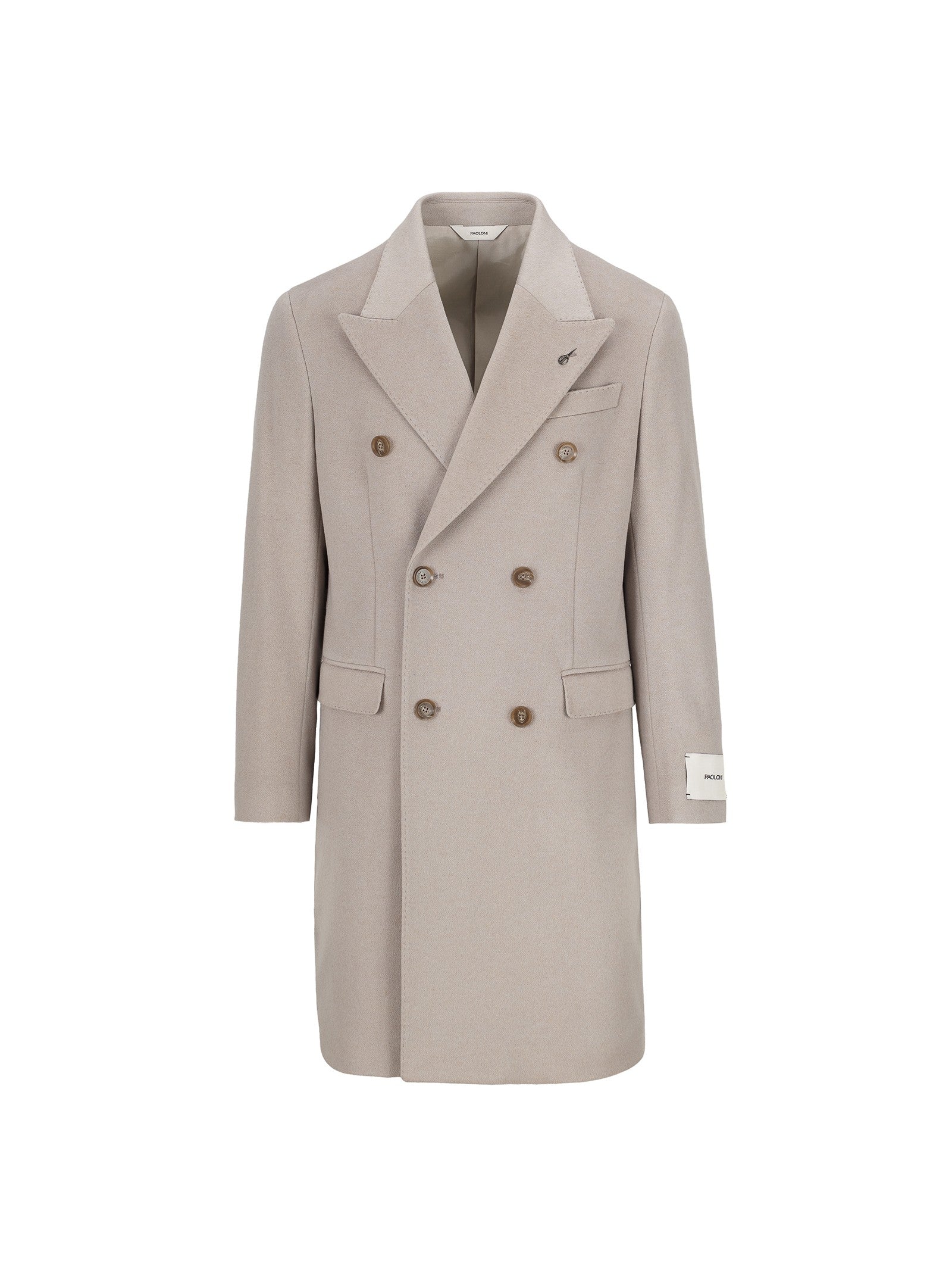 Cappotto doppiopetto panno drap puro cashmere 44 / BEIGE