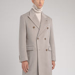 Cappotto doppiopetto panno drap puro cashmere 44 / BEIGE