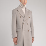 Cappotto doppiopetto panno drap puro cashmere 44 / BEIGE