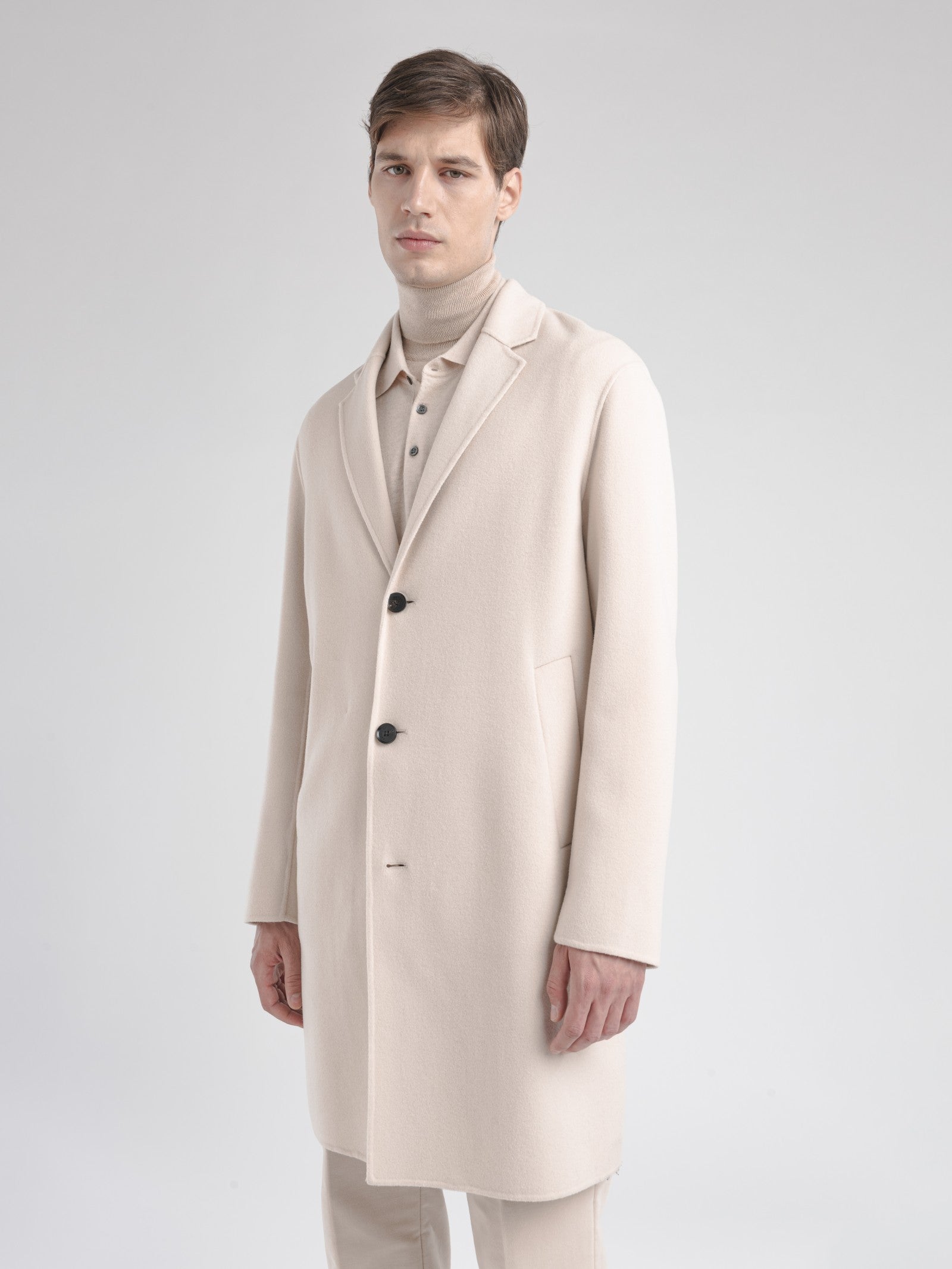 Cappotto panno misto lana 44 / BEIGE