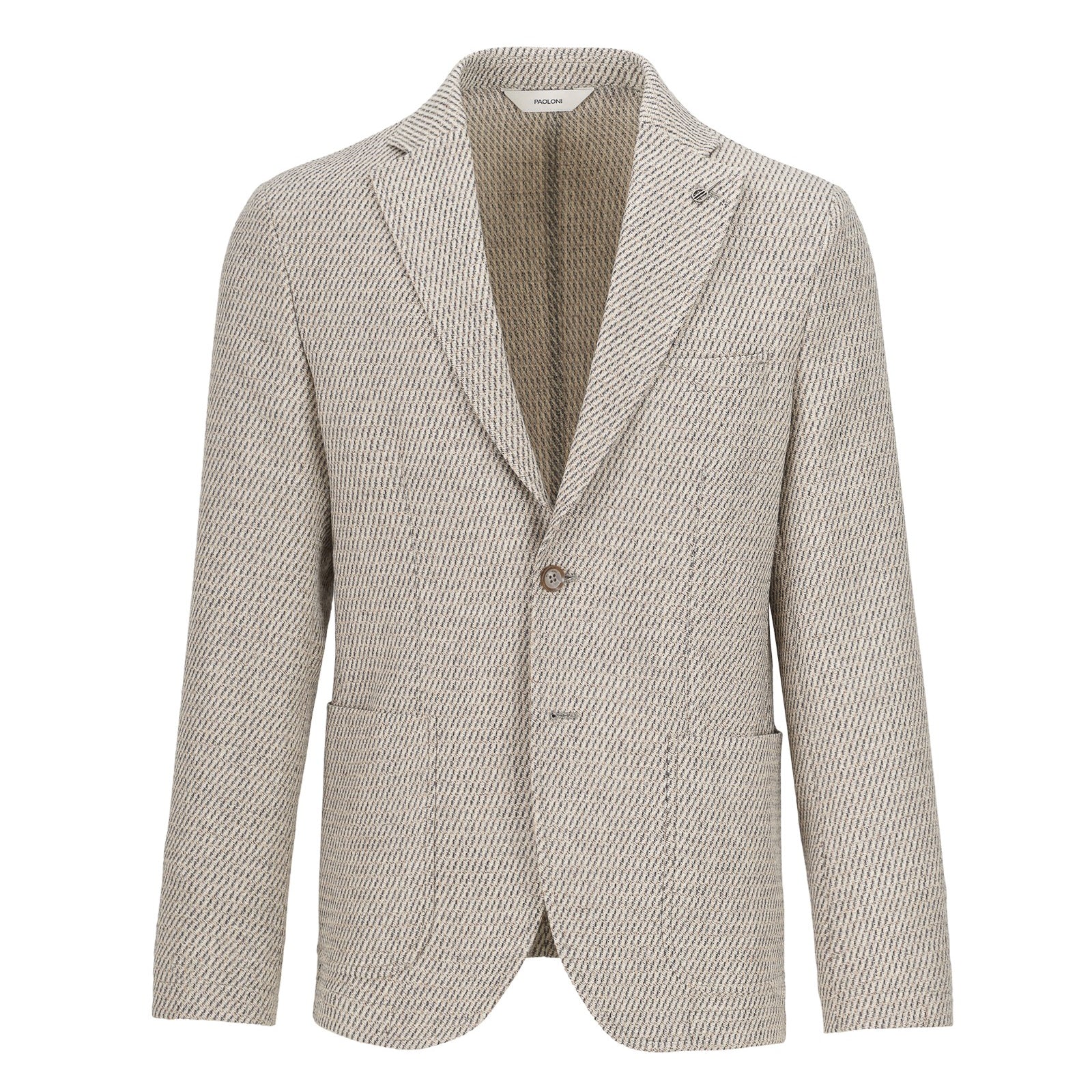 Giacca micropattern misto lana cashmere stretch 44 / BEIGE