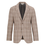 Giacca check jersey di cotone 44 / BEIGE