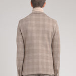 Giacca check jersey di cotone 44 / BEIGE