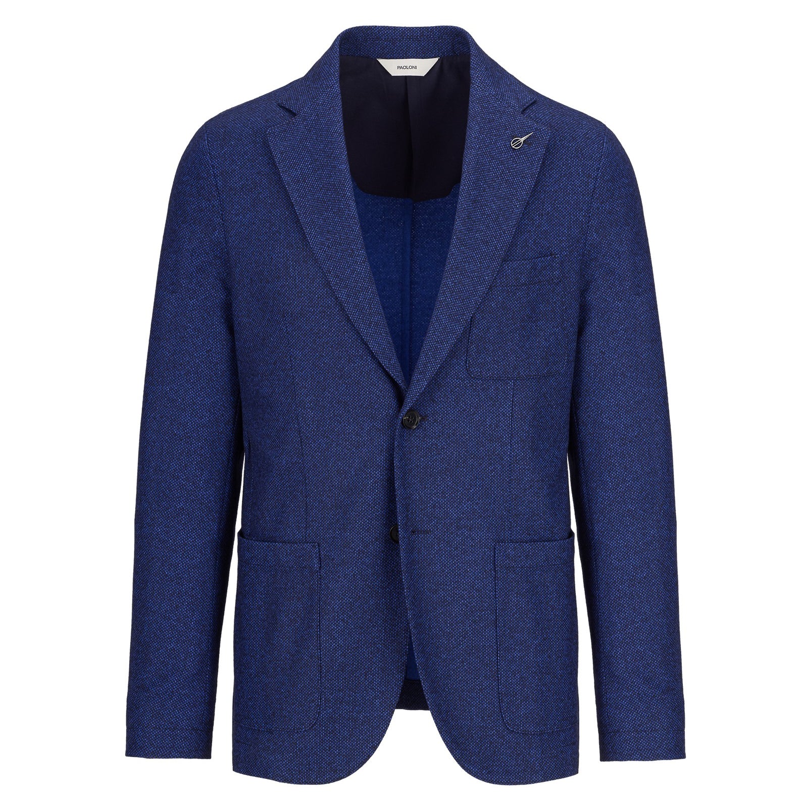 Giacca micropattern jersey misto cotone 44 / BLU