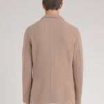 Giacca maglia doppiopetto jersey a coste 44 / BEIGE