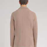 Giacca maglia doppiopetto jersey a coste 44 / BEIGE