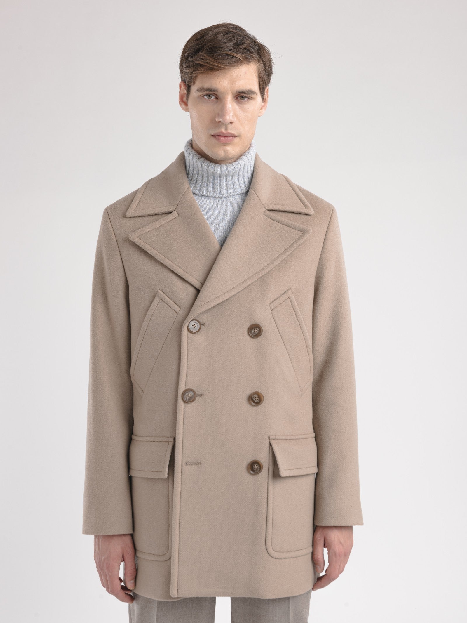 Peacoat panno misto lana 44 / BEIGE