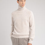 Maglione collo alto misto lana 44 / BEIGE